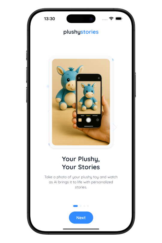 PlushyStories app interface